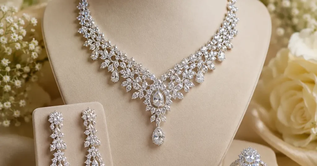 Diamond Wedding Necklaces Set 