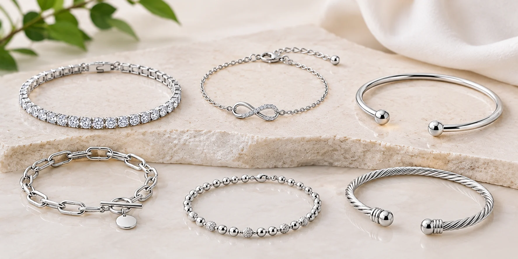 silver bracelets